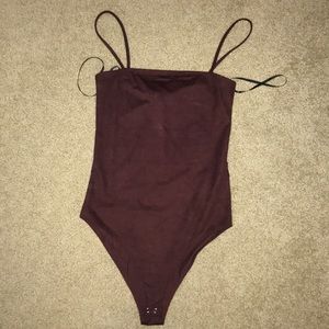 Forever 21 suede bodysuit